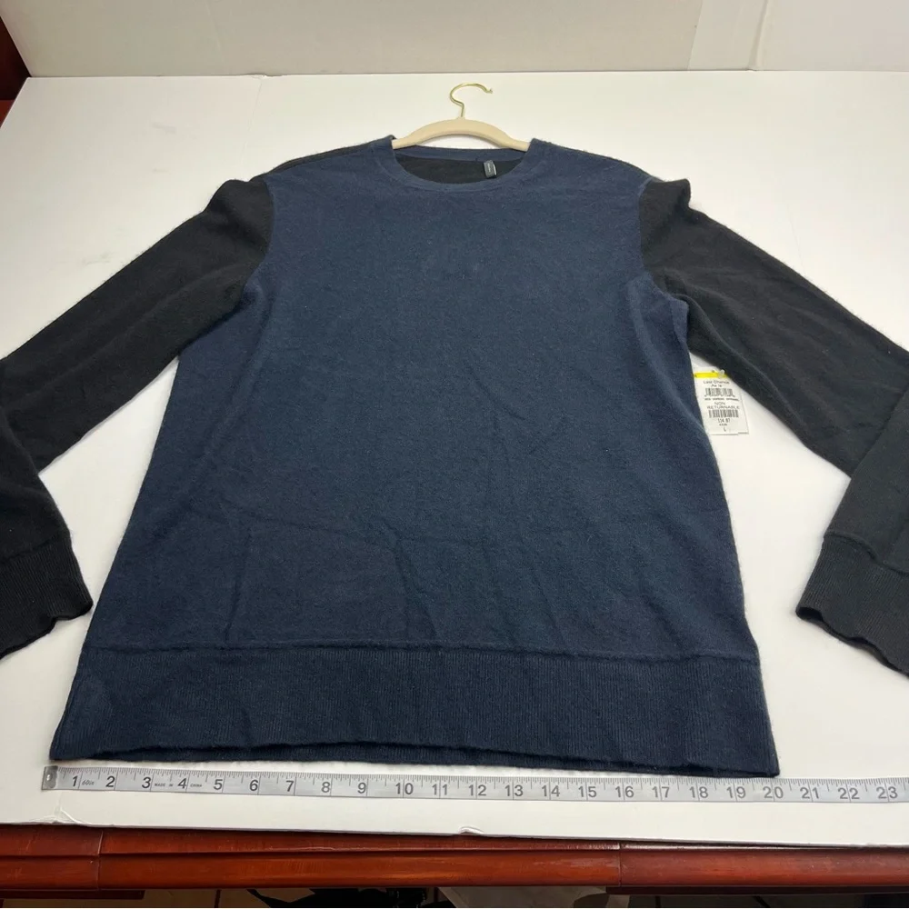 Theory Hilles Crewneck Cashmere‎ Sweater 100% Cashmere Mens NO SIZE TAG *FLAWED